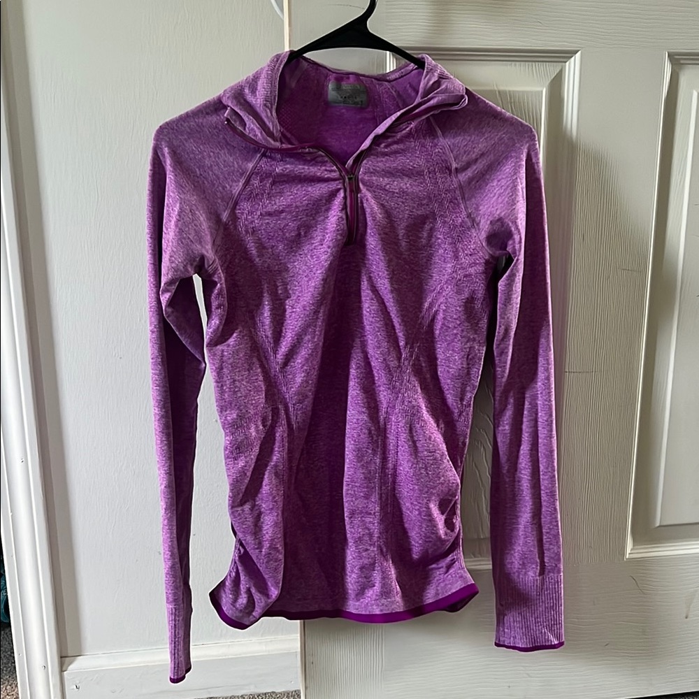 Athleta Purple Long Sleeve Fitted Workout Top